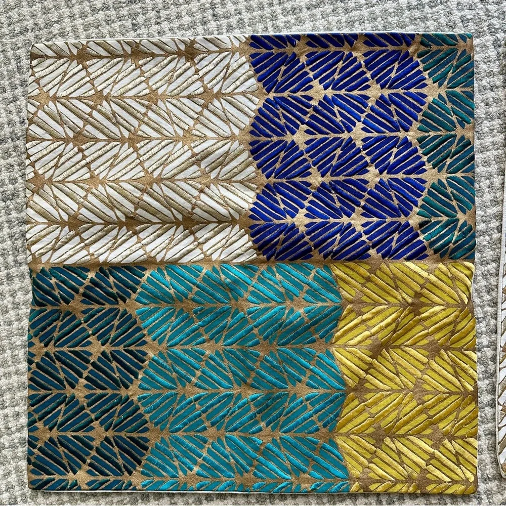 NWOT Set of‎ TWO Colorful Geometric Patterned Pillowcases